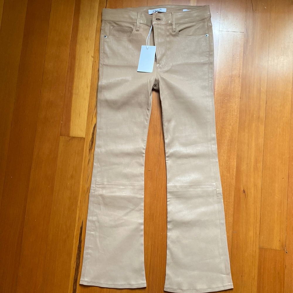 Huge discount NEW with tags FRAME's Le Crop Mini Boot Beige Leather